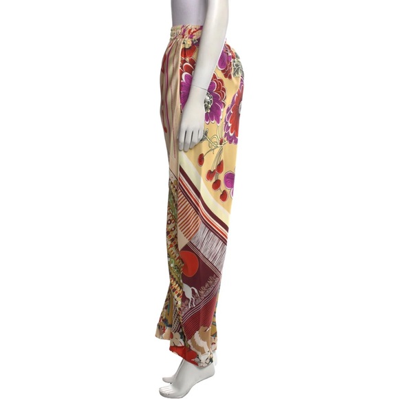 CHLOE Multicolor Paisley Print Silk Palazzo - Picture 5 of 9